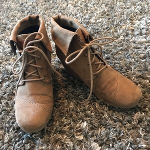 Mad Love Brown Wedge Booties (from Targret)